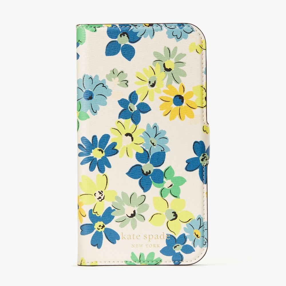 Kate Spade Floral Medley iPhone 13 Magnetic Wrap Folio Case